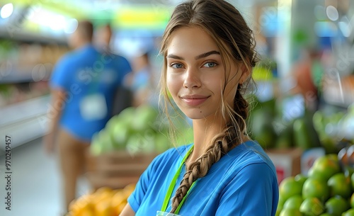 a girl wearing a blue shirt