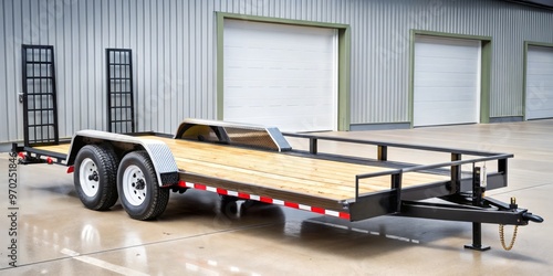 Wallpaper Mural * Durable and rugged, this trailer features a sturdy frame, extended bed, and adjustable ramps for effortless hauling Torontodigital.ca