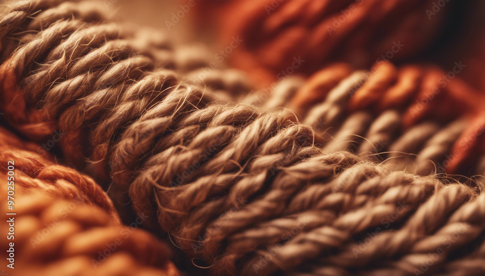 orangenes Kord Seil Detail Aufnahme close up orangenes Kord Seil Detail Aufnahme close up