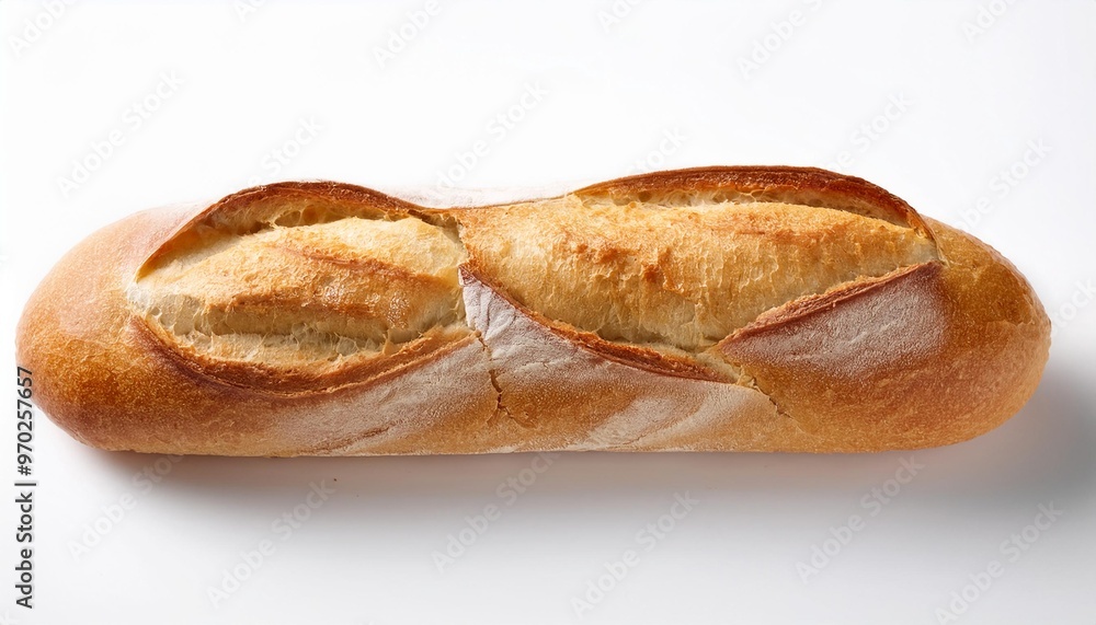 France Food, Baguette on white background isolated. France Food, Baguette on white background isolated.