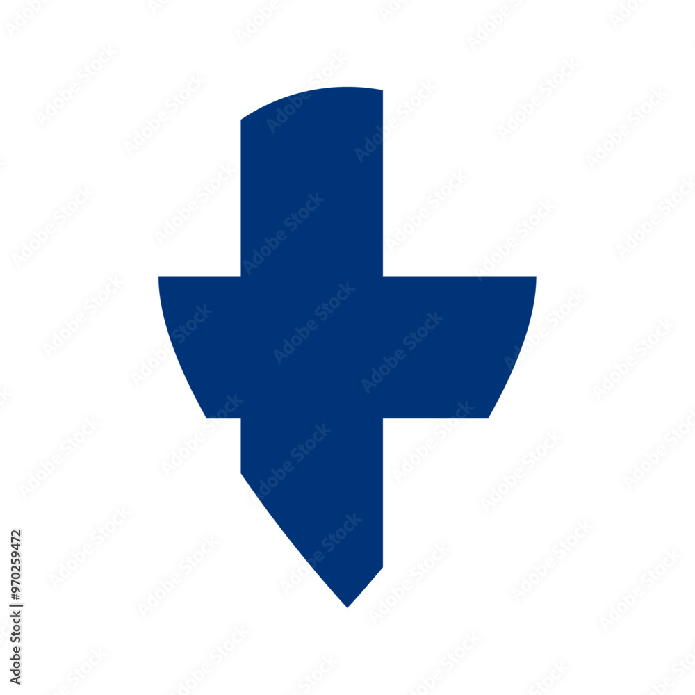 Obraz premium Finland flag location icon