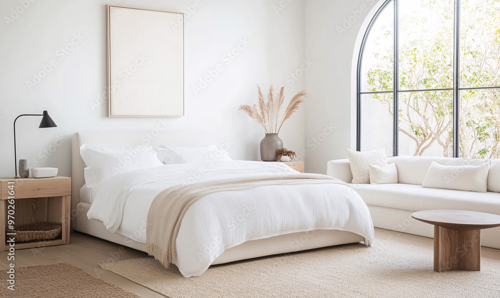 interior of a bedroom-generative ai interior of a bedroom-generative ai