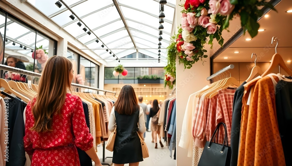 Fototapeta premium woman shopping in mall