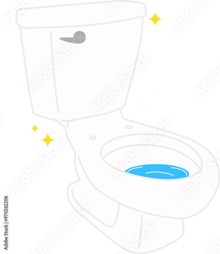 Sparkling Clean Toilet Illustration