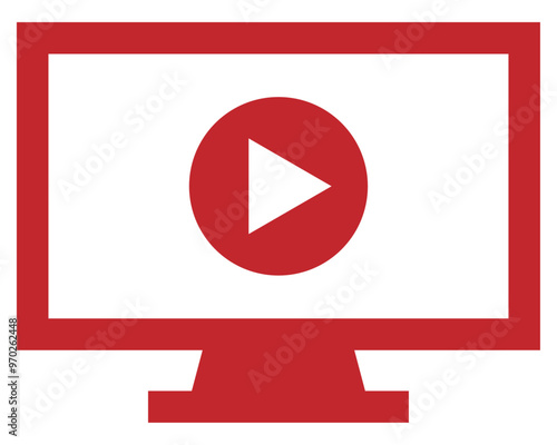 動画再生のアイコン 赤