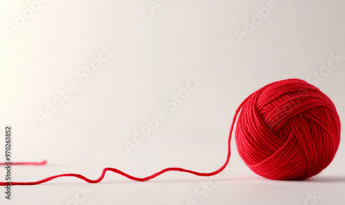 red ball of wool. generative ai
