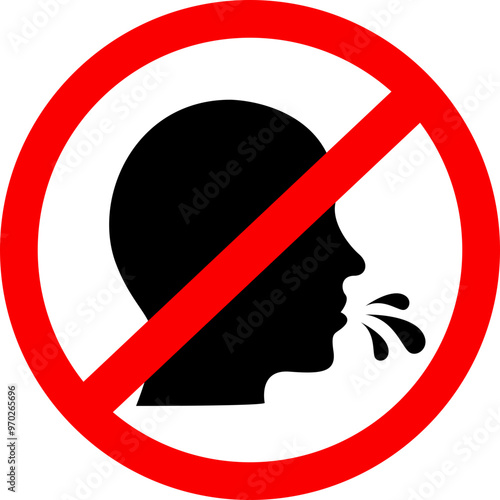 Do Not Spit Sign