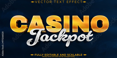 Casino royal text effect, editable casino and vegas text style