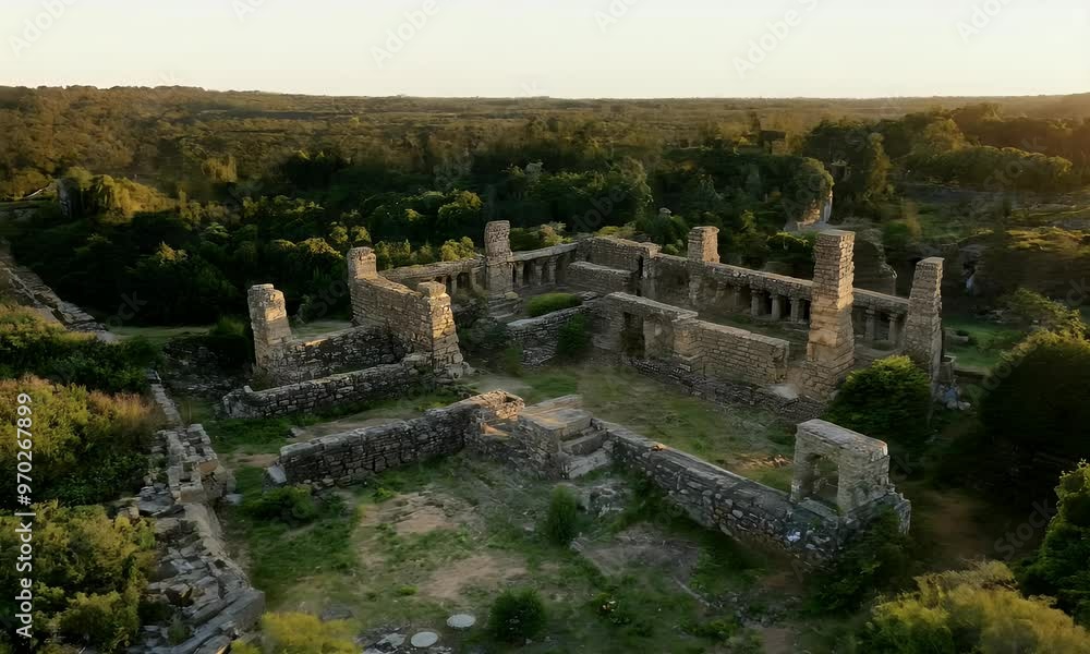 Ancient Ruins Sunset: A Breathtaking Aerial View of History and Nature Ancient Ruins Sunset: A Breathtaking Aerial View of History and Nature