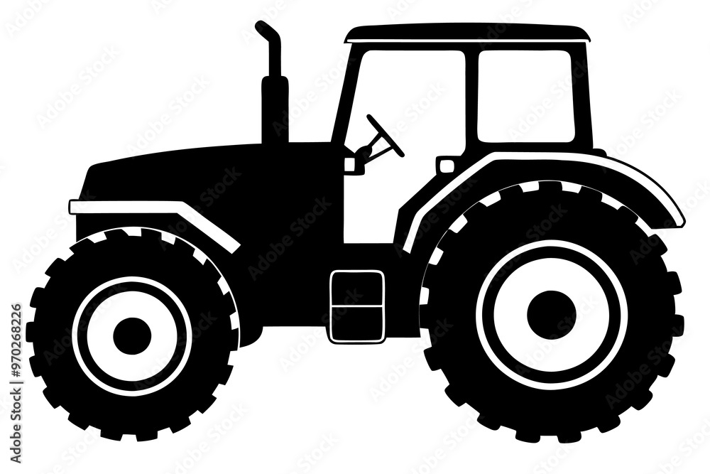 Tractor silhouette vector art .This is an editable and printable vector eps file Tractor silhouette vector art .This is an editable and printable vector eps file