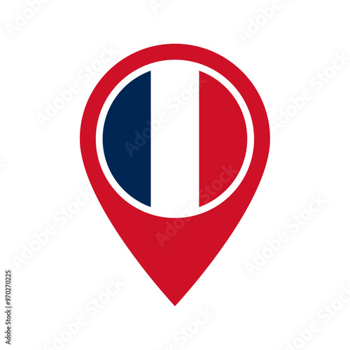 Free Download France flag location icon - GFXLoad