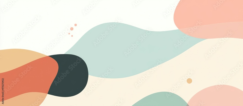 Abstract Geometric Multicolored Card Design With Pastel Shapes Abstract Geometric Multicolored Card Design With Pastel Shapes