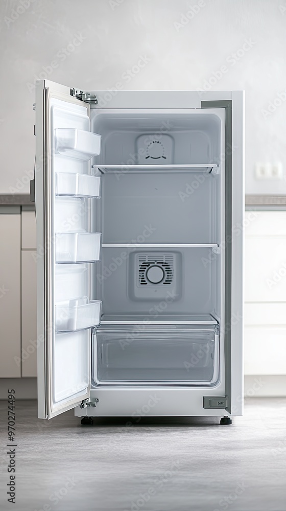 Freezer isolated on white background AI Generated Freezer isolated on white background AI Generated