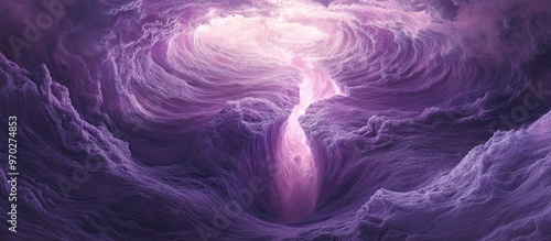 Retreating lilac funnel vanishing into the depths creating a surreal fractal like visualization photo