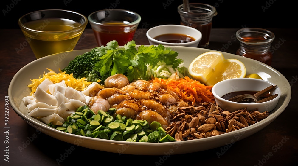 A photo showing the process for making fish sauce in sequence. It shows the ingredients being placed on silver spoons and then mixed together to create various types of glutinous rice, white A photo showing the process for making fish sauce in sequence. It shows the ingredients being placed on silver spoons and then mixed together to create various types of glutinous rice, white