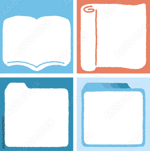 크레파스 질감의 카드뉴스 프레임 메모지 컬렉션