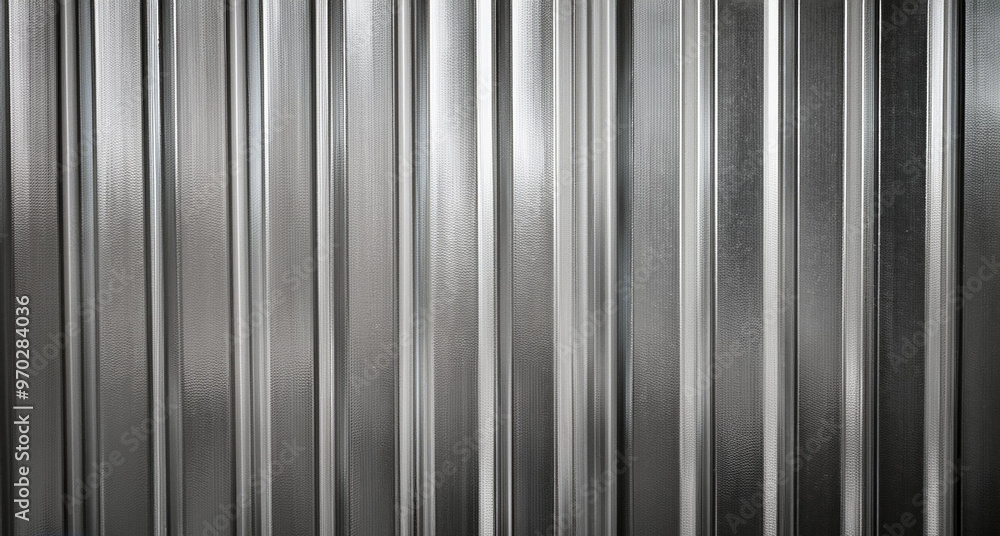 shiny galvanized rib corrugated steel sheet roofing metal plate cladding closeup texture background. ai generative shiny galvanized rib corrugated steel sheet roofing metal plate cladding closeup texture background. ai generative