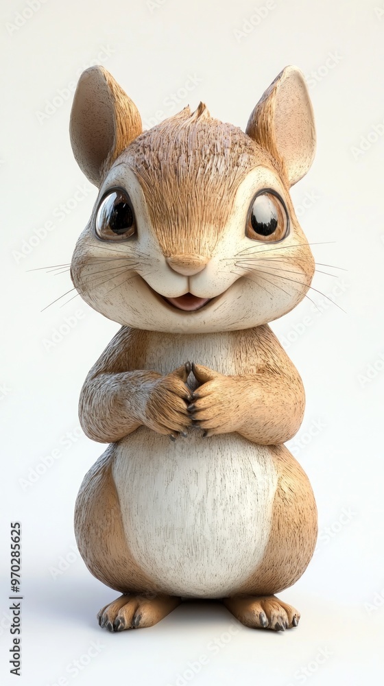 A cute cartoonish squirrel character with a friendly expression, designed for animation or storytelling. A cute cartoonish squirrel character with a friendly expression, designed for animation or storytelling.