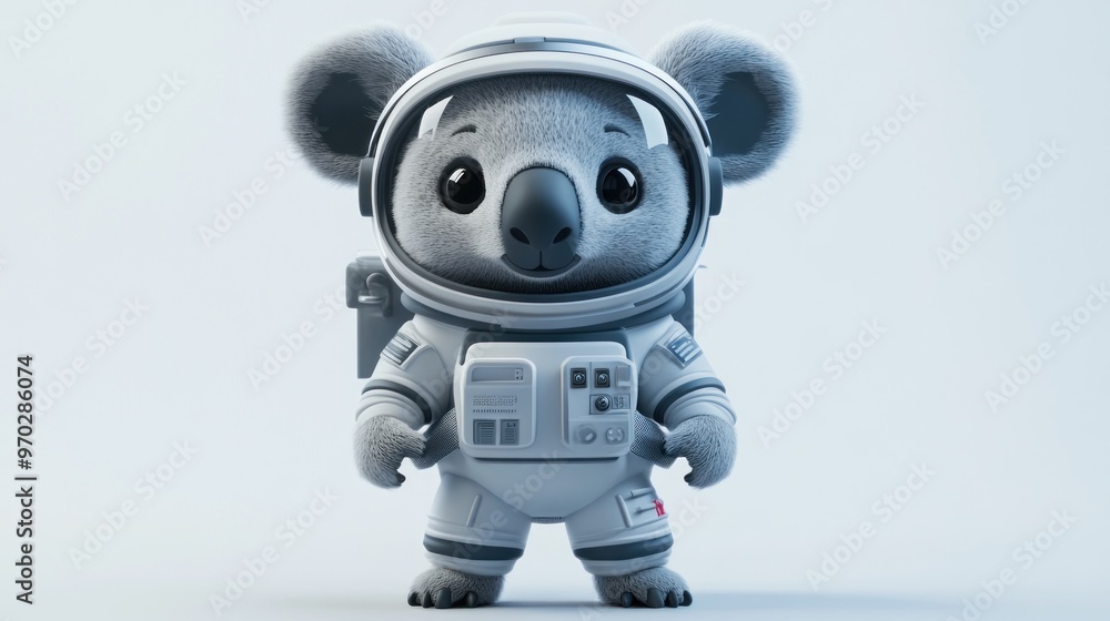 A cute koala in a space suit, ready for an adventure in outer space. A cute koala in a space suit, ready for an adventure in outer space.