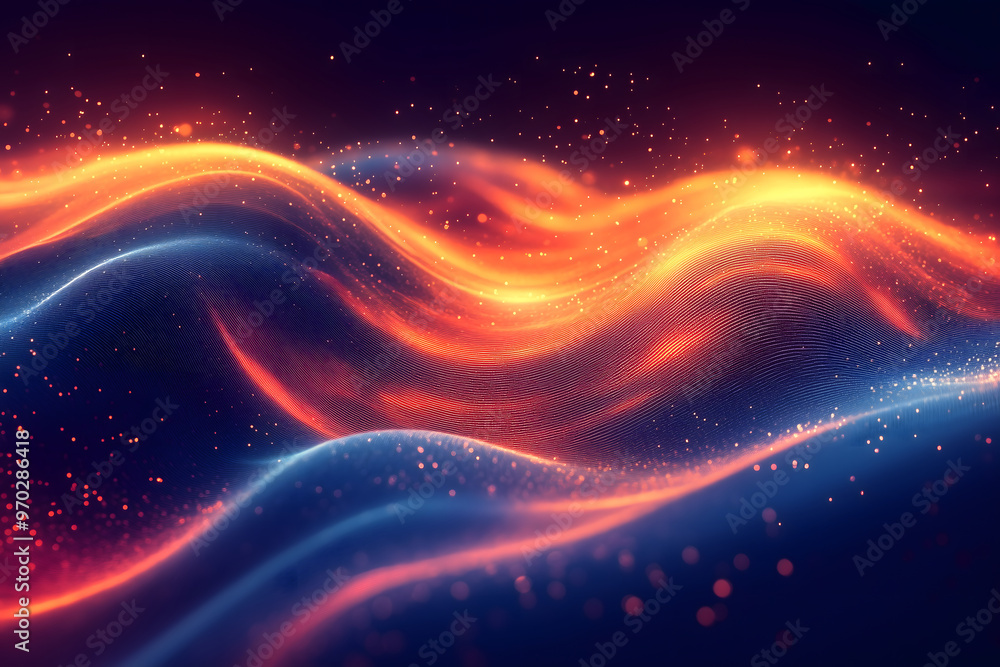 Fototapeta premium Galaxy Intersection 3D Particle Light Flow