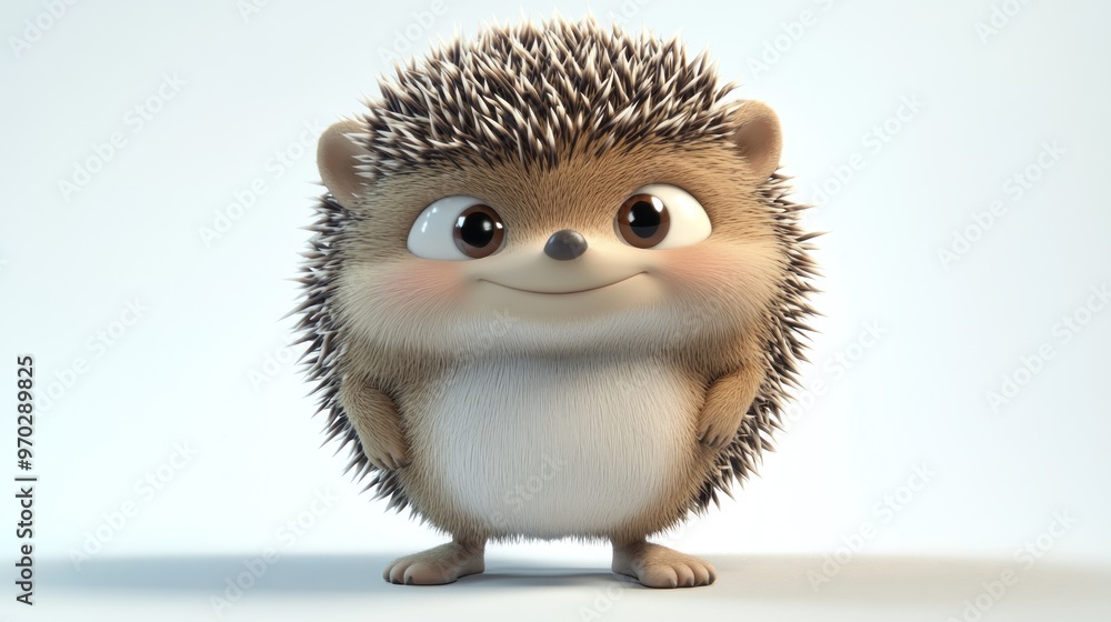 A cute, cartoonish hedgehog with a friendly expression and a rounded body. A cute, cartoonish hedgehog with a friendly expression and a rounded body.