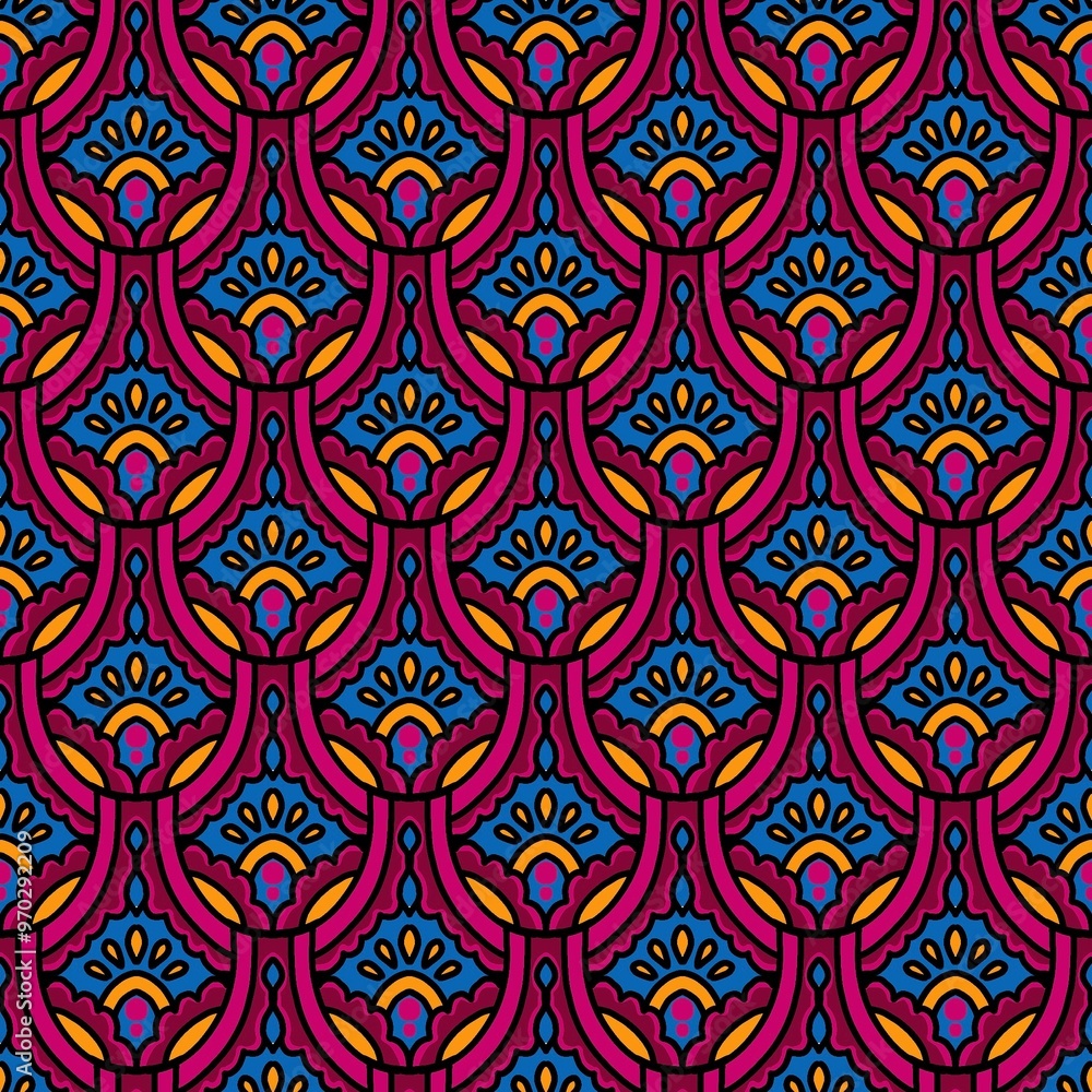 Flower Pattern Ethnic Geometric native tribal boho motif aztec textile fabric carpet mandalas African Flower Pattern Ethnic Geometric native tribal boho motif aztec textile fabric carpet mandalas African