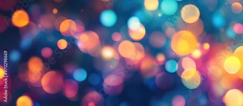 Colorful Bokeh Background Abstract Texture Blurred Lights Festive Theme