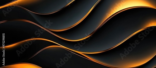 3D Abstract Background With Dark Golden Pattern Wallpaper photo