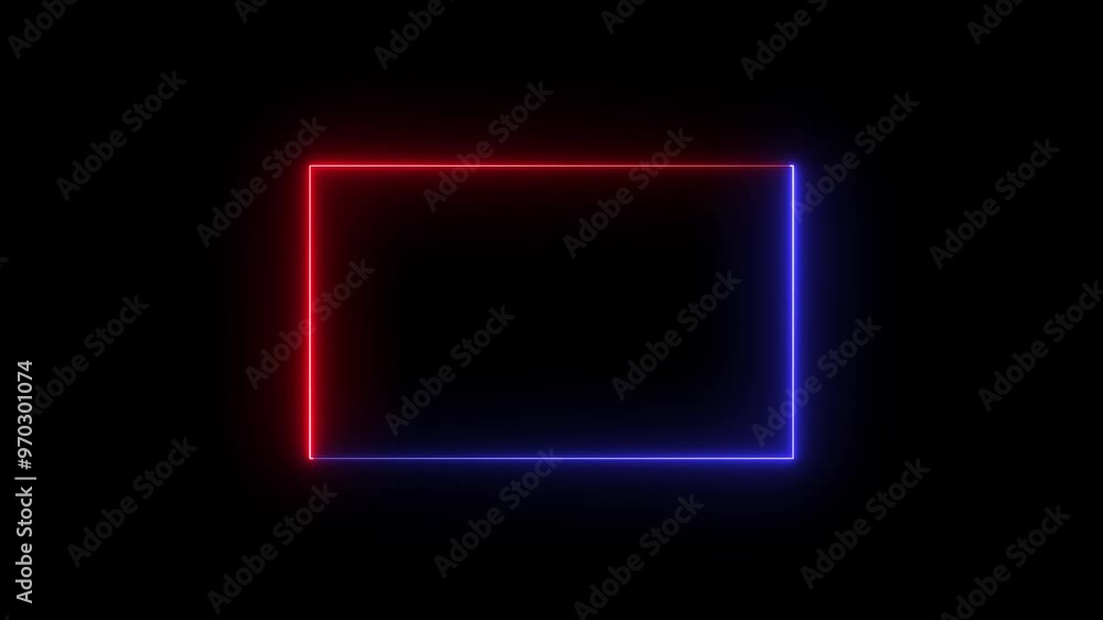 Neon line frame animation. Abstract moving neon rectangle frame animation on black background. Neon box animated. Stylish neon frame. Neon line frame animation. Abstract moving neon rectangle frame animation on black background. Neon box animated. Stylish neon frame.