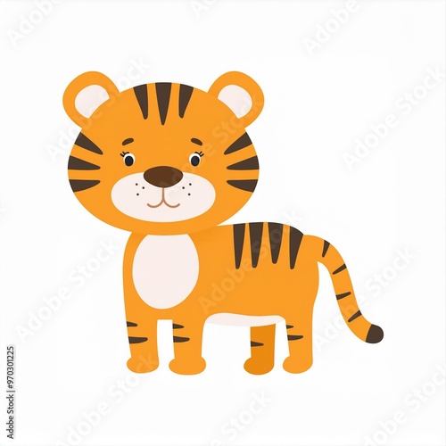 tiger illustration isolated on white