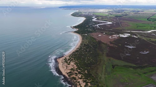 aerial view of beach