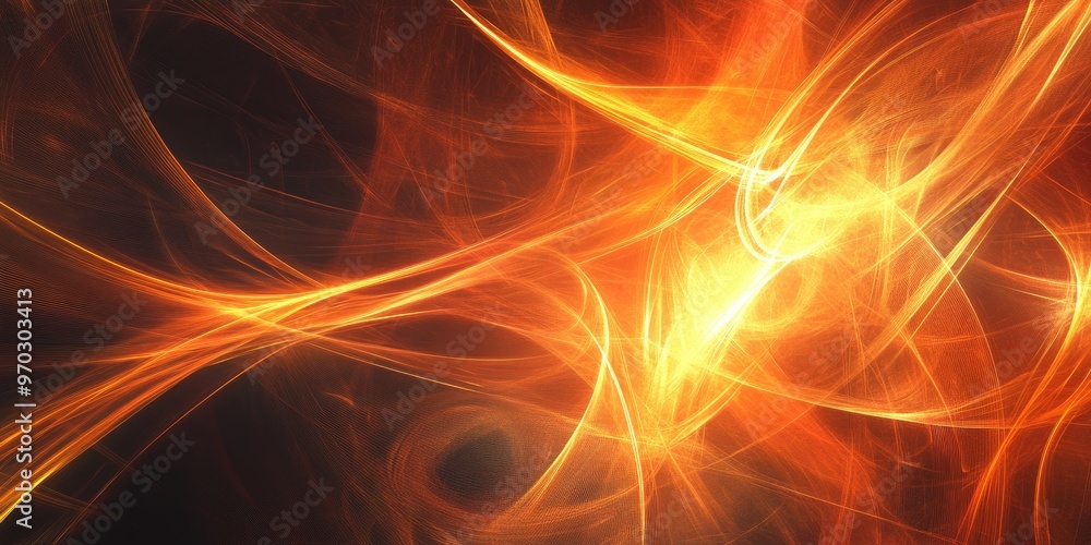 Obraz premium Abstract fractal background featuring intersecting lines and luminous effects