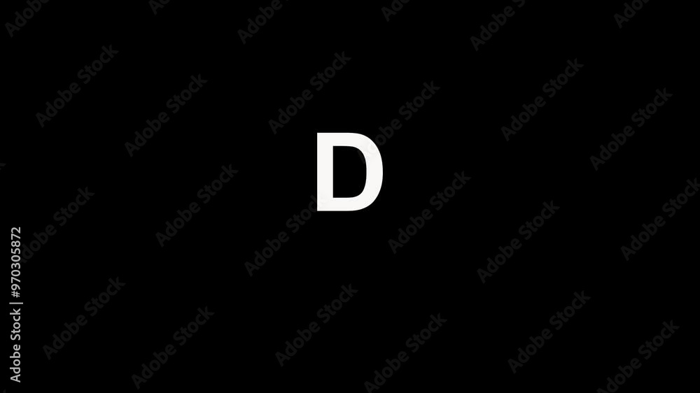 Letter D bounces evenly on a blank background. Model for compositing and design. Dynamics and design. Alpha channel. Letter D bounces evenly on a blank background. Model for compositing and design. Dynamics and design. Alpha channel.