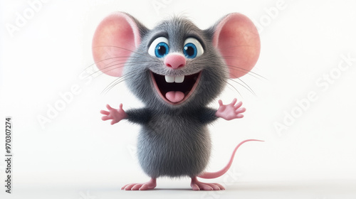 Cute Cartoon Mouse.