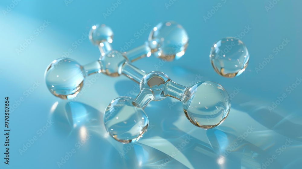 water molecule model, Science or medical background, water molecule model, Science or medical background,