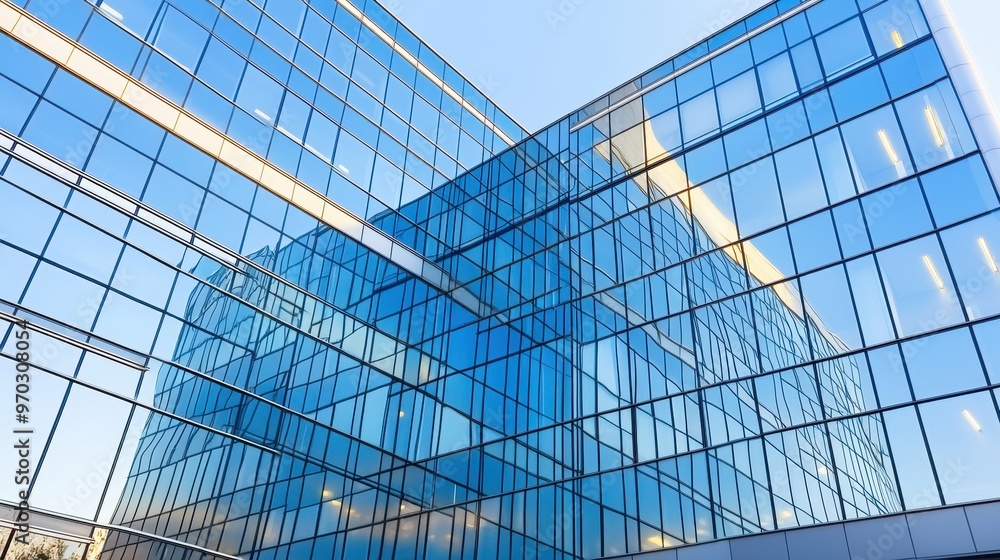 Modern Glass Facade Building Architecture Abstract Background Modern Glass Facade Building Architecture Abstract Background