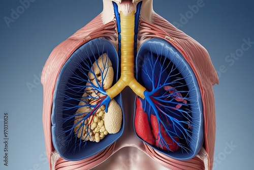 The Bioanatomy of Human Lungs: Understanding Circular Inhalations and External Contaminants in the Respiratory System photo