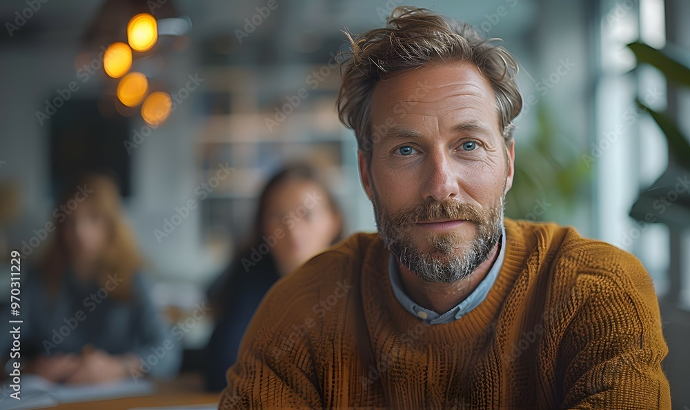 Fototapeta premium Focused people in a work meeting