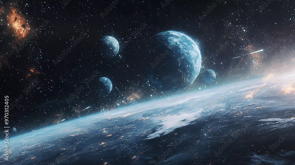 Obraz premium Nice outer space background