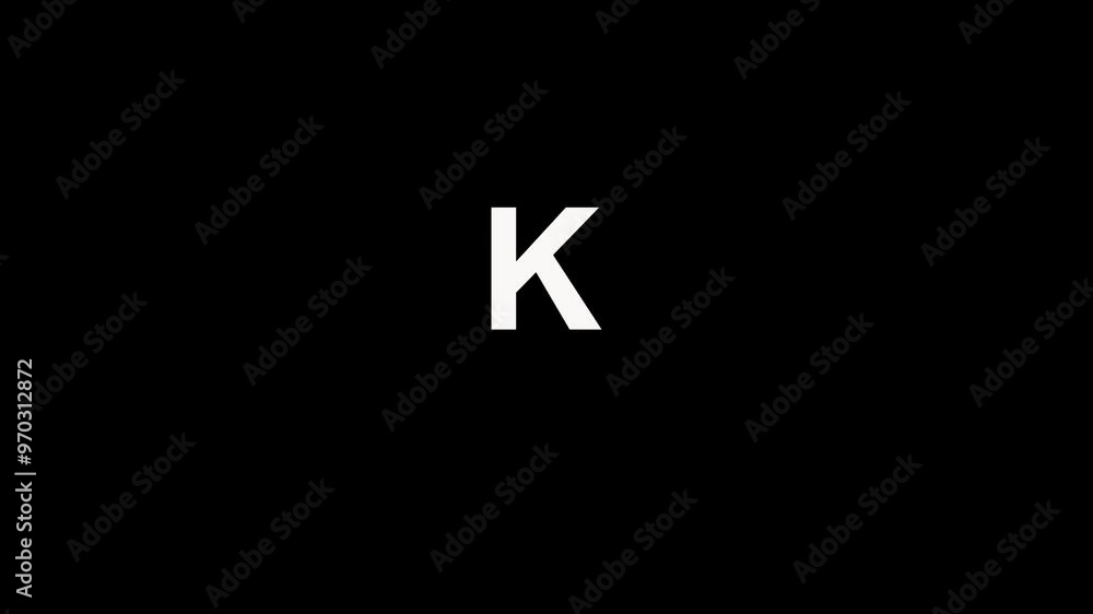 Letter K bounces evenly on a blank background. Model for compositing and design. Dynamics and design. Alpha channel. Letter K bounces evenly on a blank background. Model for compositing and design. Dynamics and design. Alpha channel.