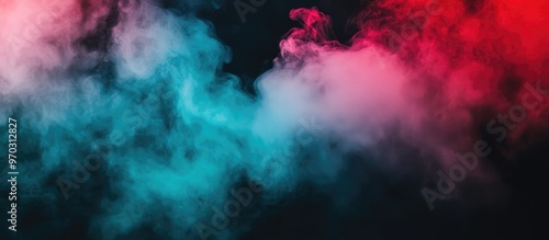 Wallpaper Mural Red Blue And Green Illuminated Soft Focus Fog Smoke On Black Background Illustration For Graphic Design Art Portfolio Landing Page Poster Flyer Torontodigital.ca