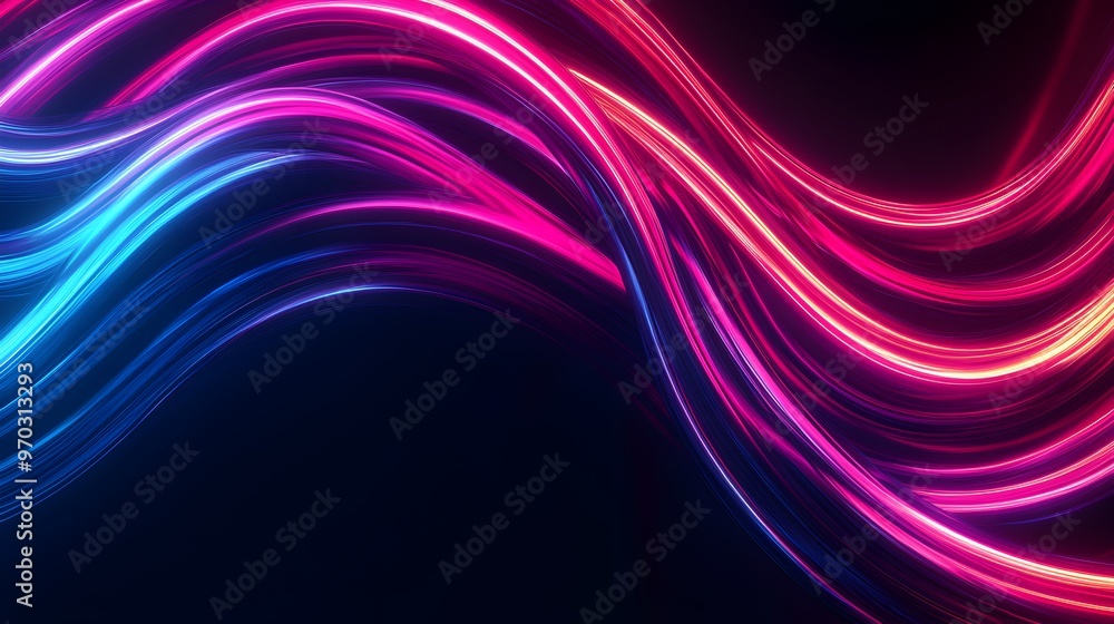 Electric neon spirals and swirls on black, creating a dynamic seamless pattern, Cyberpunk, Digital Art, Bright and bold, Glowing effect Electric neon spirals and swirls on black, creating a dynamic seamless pattern, Cyberpunk, Digital Art, Bright and bold, Glowing effect