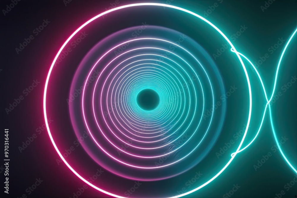 Vibrant Teal Light Aura with Neon Waves and Futuristic Motion Vibrant Teal Light Aura with Neon Waves and Futuristic Motion