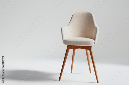 Wallpaper Mural a modern dining chair with cushioned seat and wooden legs Torontodigital.ca