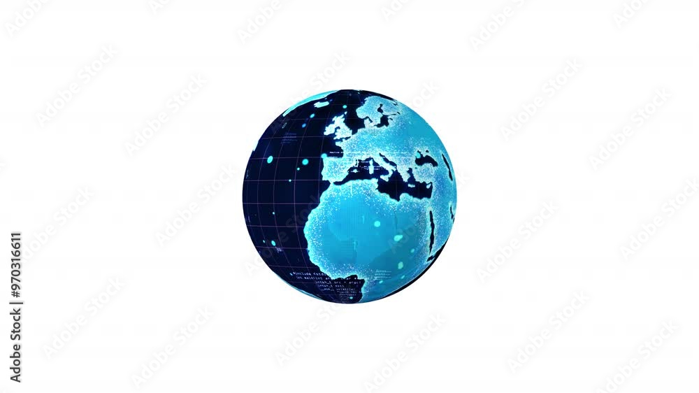 3D Globe Rorate Animation HD On Alpha 3D Globe Rorate Animation HD On Alpha
