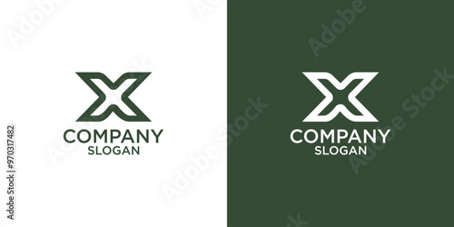 letter x abstract monogram logo vector design