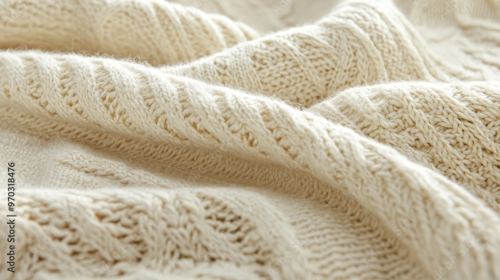 Soft Beige Knitted Fabric Texture Background Soft Beige Knitted Fabric Texture Background