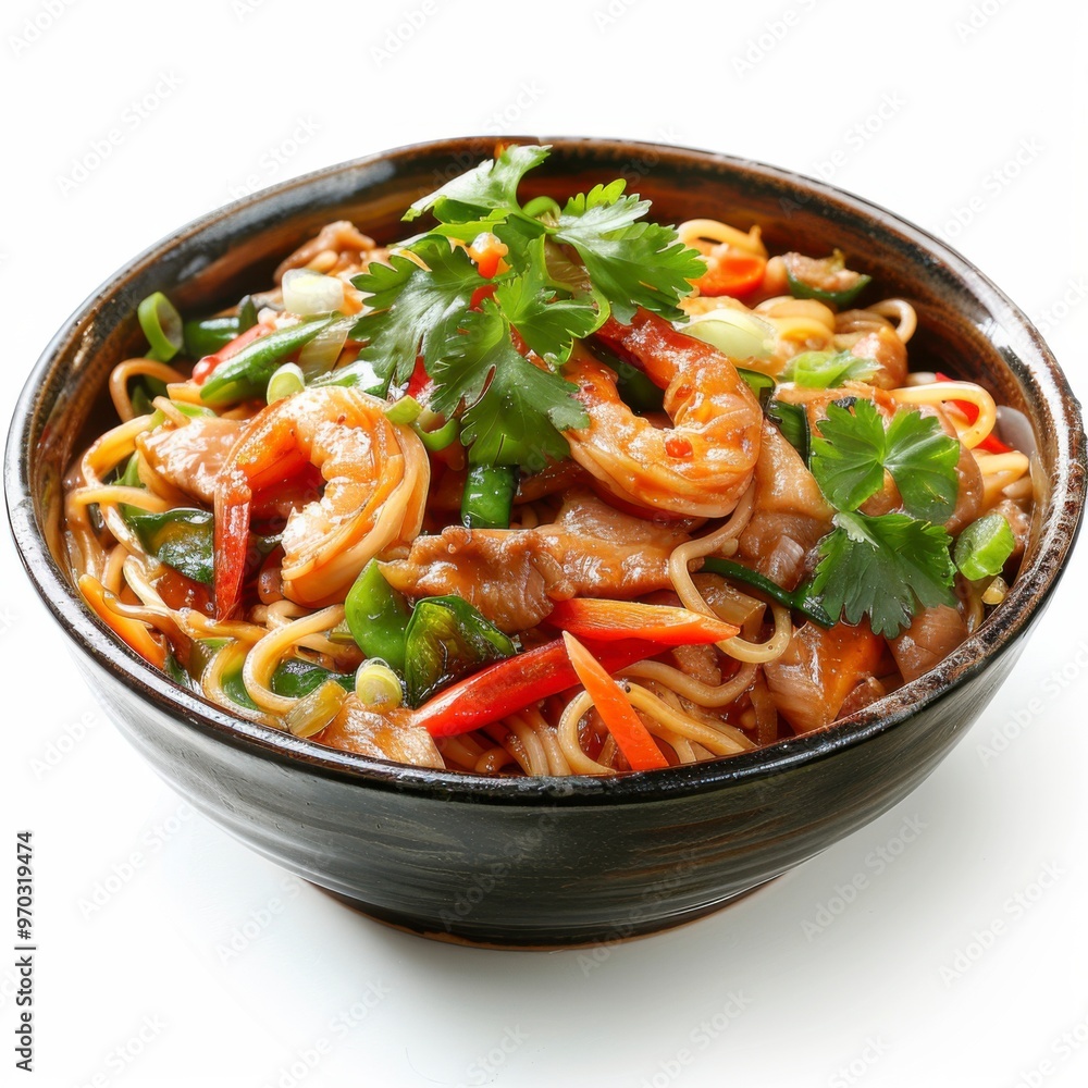 Stir-Fried Shrimp Noodles with Vegetables Stir-Fried Shrimp Noodles with Vegetables