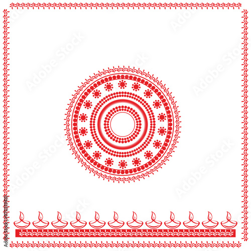 Offer Banner with Arch, Background Frame, and Decorative Border Featuring Goddess Durga, Happy Durga Puja Message, Sale, Discount Tags, and Promotion for Navratri, Ganesh Chaturthi