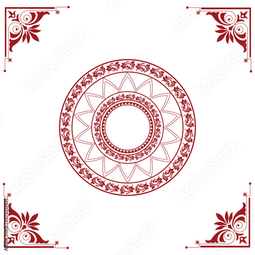 Offer Banner with Arch, Background Frame, and Decorative Border Featuring Goddess Durga, Happy Durga Puja Message, Sale, Discount Tags, and Promotion for Navratri, Ganesh Chaturthi